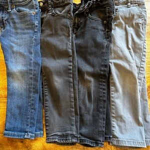GAP Toddler Jeans - 4 pair. 3 Gap (from left to right) and 1 cat & jack